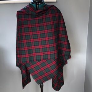 Scottish Tartan Ruana-Style Wrap